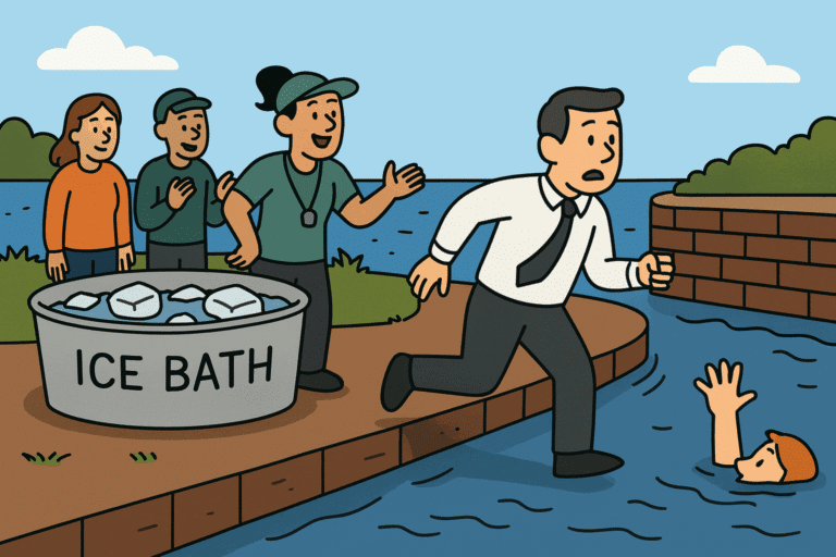 “Moed als leider laat je niet zien door als eerste in een ijsbad te stappen” – Coach Boulevard